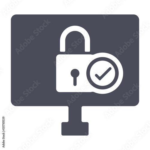 Data Privacy and Security Icon for Digital Protection