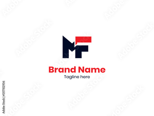 FM letter logo design. Initial letter MF uppercase monogram logo. Pro Vector 
