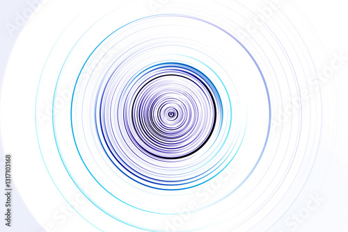 Abstract radial motion blur in blue and lilac tones on a white background.large and small circles. Background for modern graphic design and text, label design, textile, clothing or brochure.