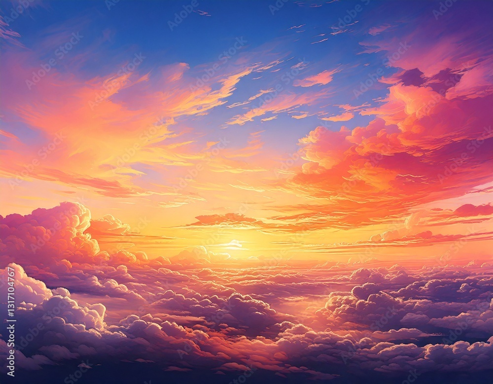 Fototapeta premium Dreamy Sky with Soft Clouds