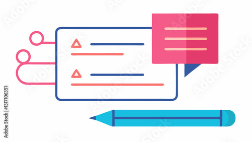 Text Expansion A text box with a pen icon next to it depicting expanding lines of text that show the process of AI writing and expanding on topics.