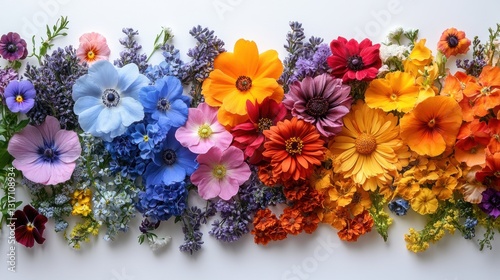Vibrant rainbow floral arrangement symbolizing Pride Month celebration