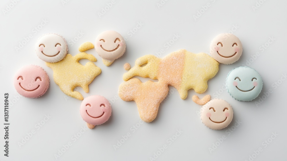 Join hands for peaceful unity sweet treats map the world in harmony celebrating agreement and friendship Join hands for peaceful unity sweet treats map the world in harmony celebrating agreement and friendship