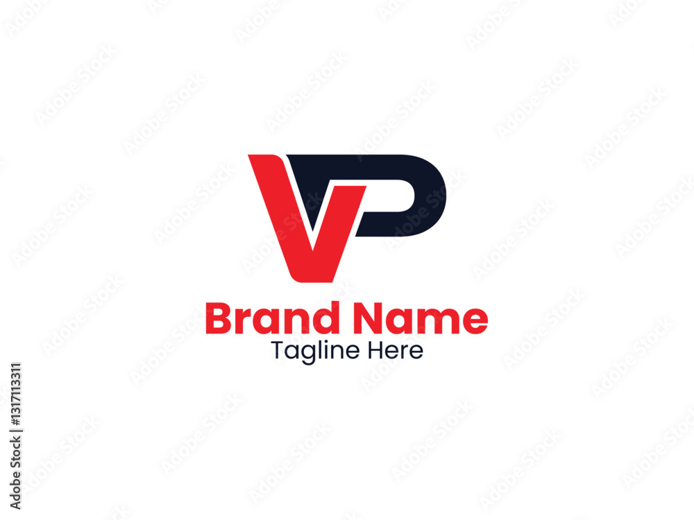 VP or PV initial letter logo design vector Template. VP uppercase monogram logo.