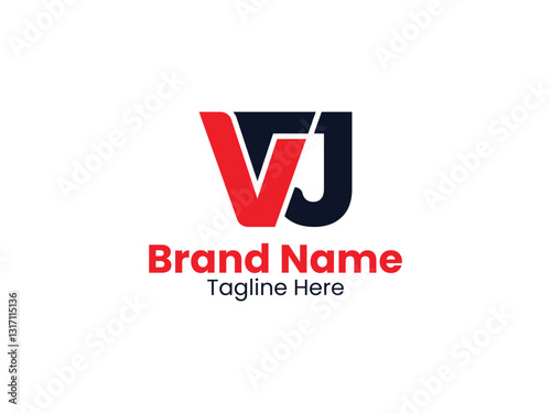 Free Download Initial letter VJ uppercase monogram logo Red and Black color. VJ logo, JV logo, VJ letter logo design. JV letter, JV letter design.  - GFXLoad
