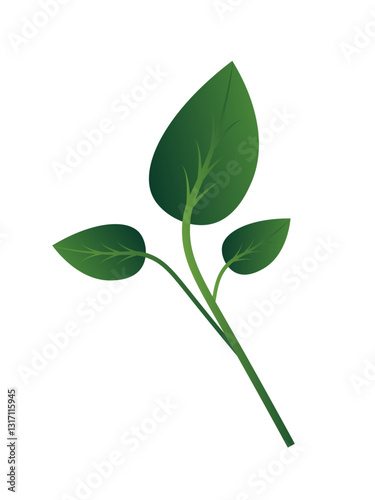 Green Leaf Vector Illustration for World Environment Day