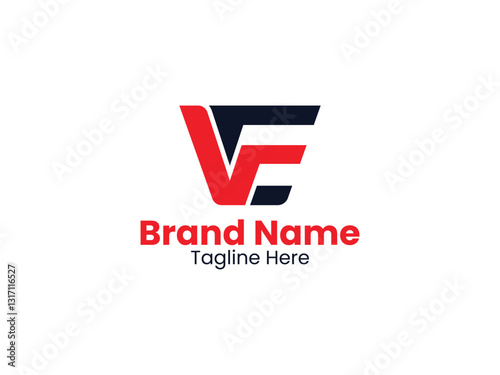 VE letter logo design vector with black and red colors. VE Letter Logo Design. Initial letters EV uppercase monogram logo.