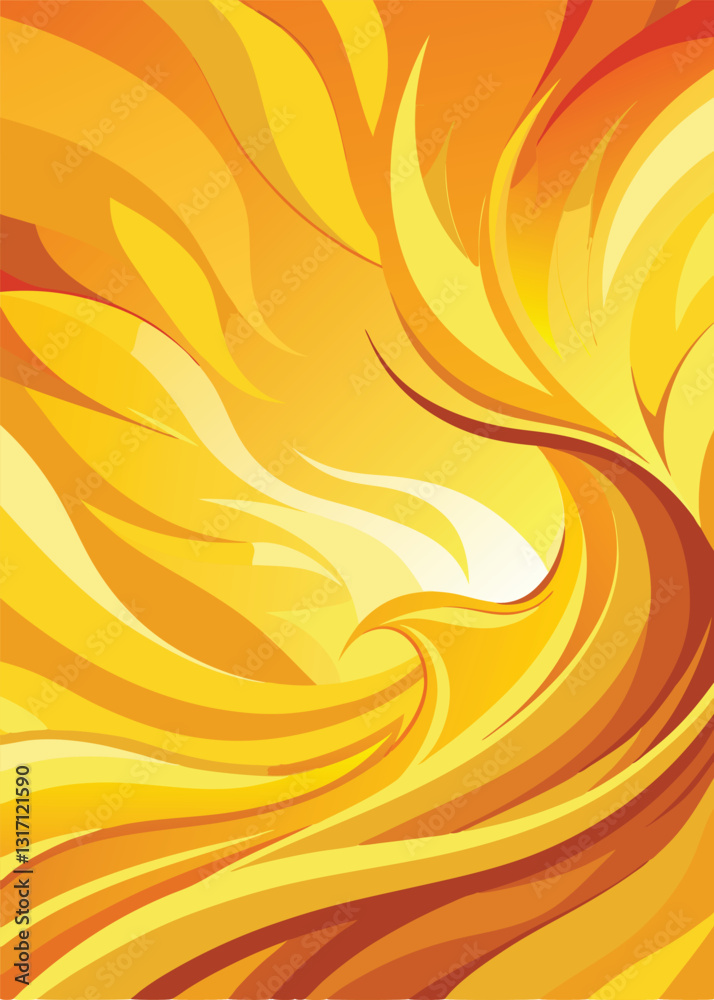 Texture banner flyer yellow style fire