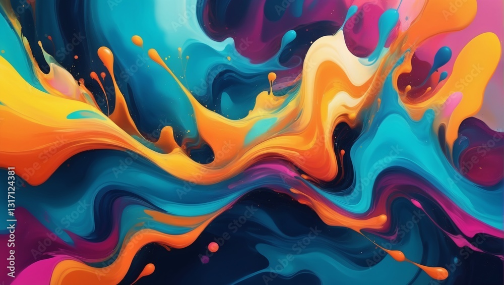 Abstract blue and orange texture background - Vibrant abstract background