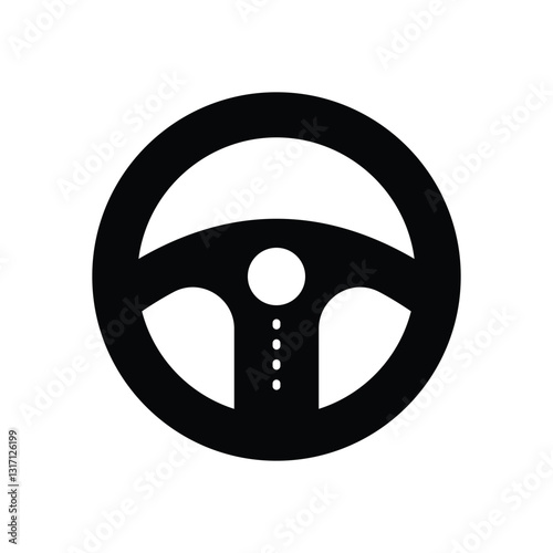 steering wheel Vector icon