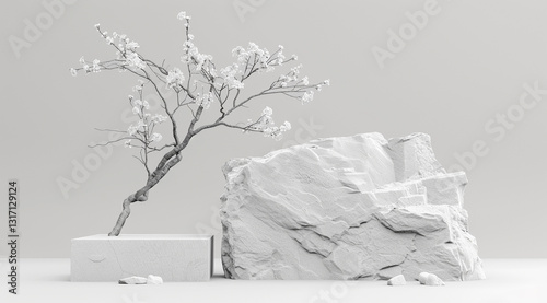 dead tree in the snow