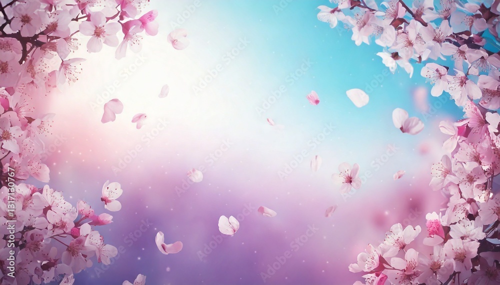 桜舞う幻想的な春のイメージ背景,Fantastic spring image background with cherry blossoms falling, 桜舞う幻想的な春のイメージ背景,Fantastic spring image background with cherry blossoms falling,