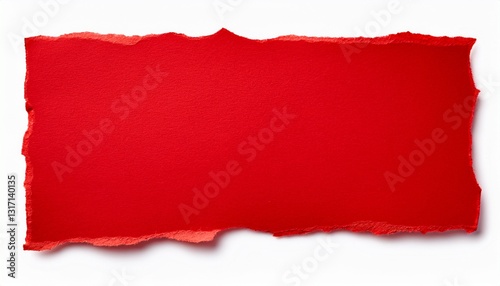 Wallpaper Mural red paper background with torn rough uneven edges isolated on white background premium Torontodigital.ca
