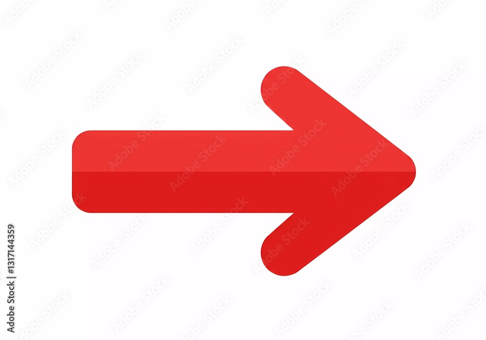 Red Right Arrow Icon: Simple Vector Graphic Red Right Arrow Icon: Simple Vector Graphic