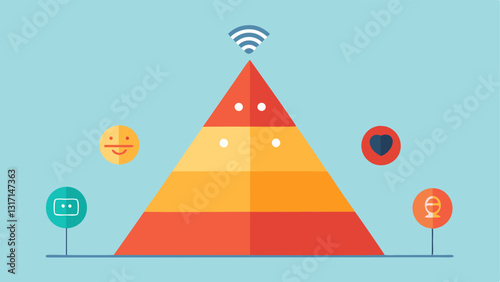 Pyramid of Pressure A pyramid with Social Media at the top and at the bottom SelfWorth depicting how pressures from social media elevate feelings of inadequacy.