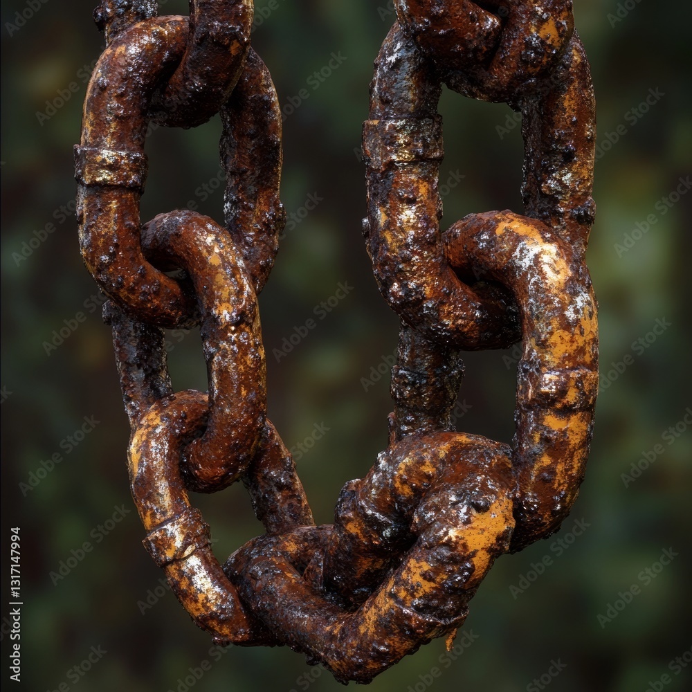 Gigantic, rust-covered links Gigantic, rust-covered links