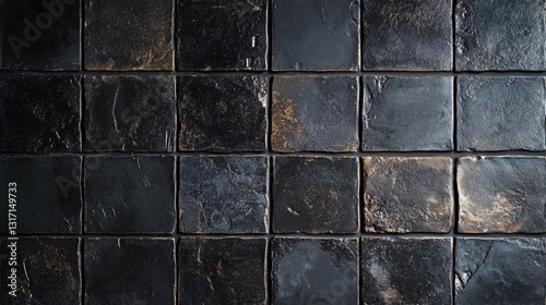 Professional Dark Surface Texture of a Decorative Tile for Design and Renovation Projects