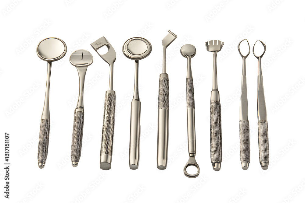 Set of dental tools isolated on white or transparent background, with clipping path Set of dental tools isolated on white or transparent background, with clipping path