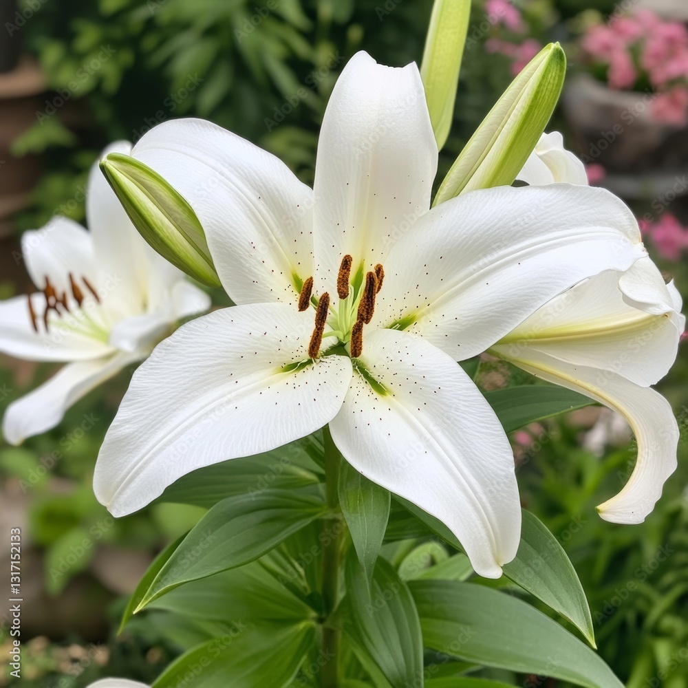 White lily bloom White lily bloom