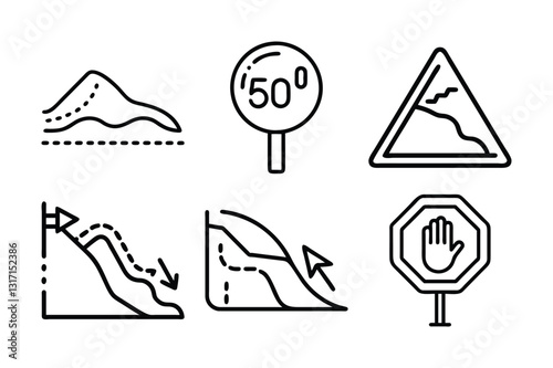 set of camping icons
