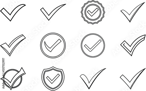Checkmarks Collection of Various Tick Marks and Symbols