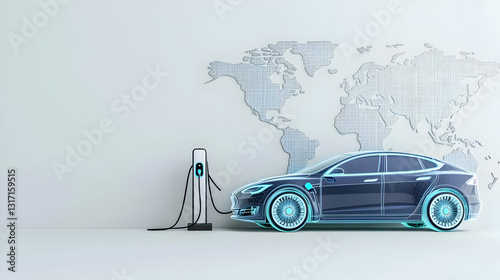 Electric Car Charging With Global Map