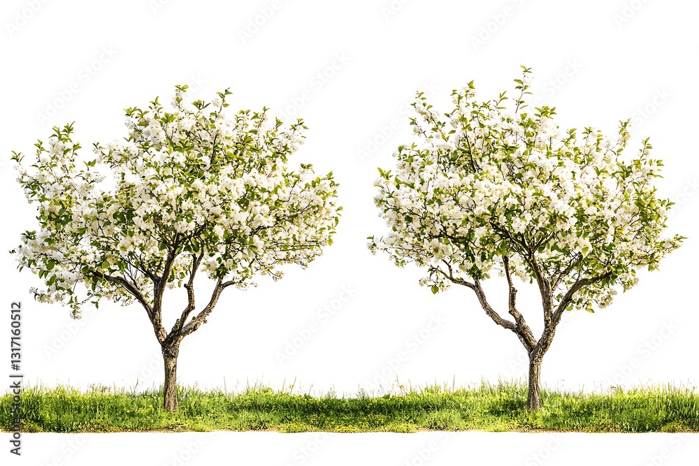 Obraz premium Springtime Blossoms in a Pristine Garden