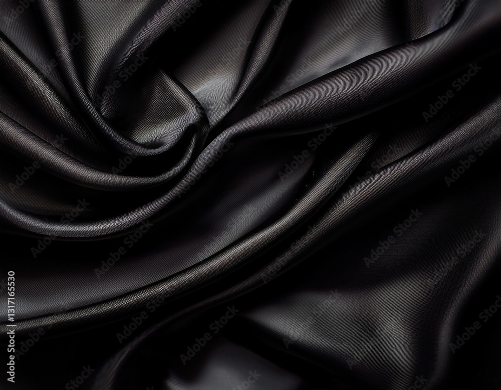 Fototapeta premium elegant black fabric gradient noise grain background with soft folds perfect for design luxury themes or as a texture overlay posters and advertising templates covers banners