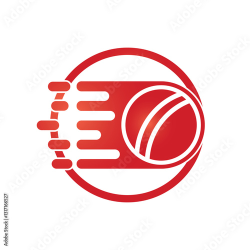 Fast Cricket vector logo design. Speed game logo design concept.	