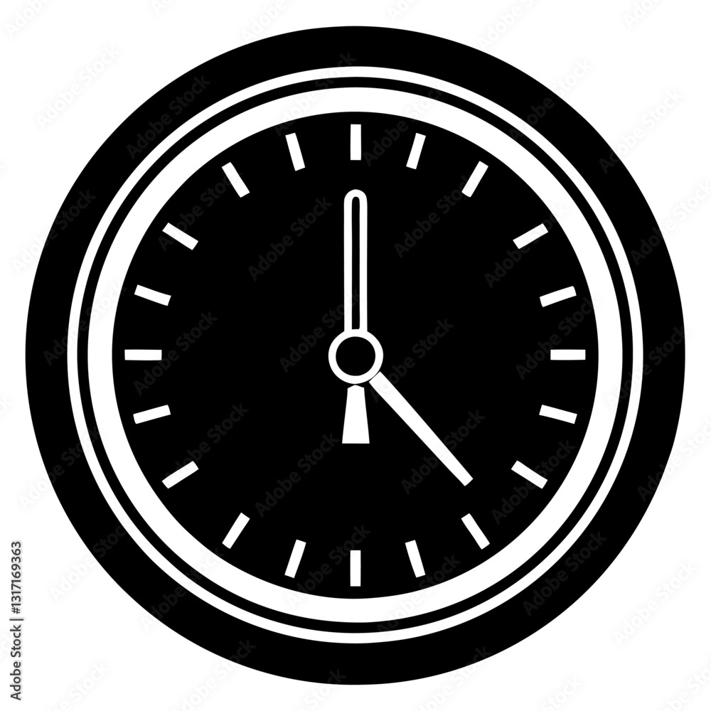 black clock isolated on white background black clock isolated on white background