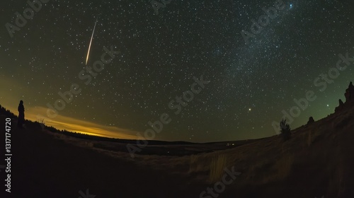 Night Sky Spectacle: Witnessing a Meteor Shower Under a Blanket of Stars