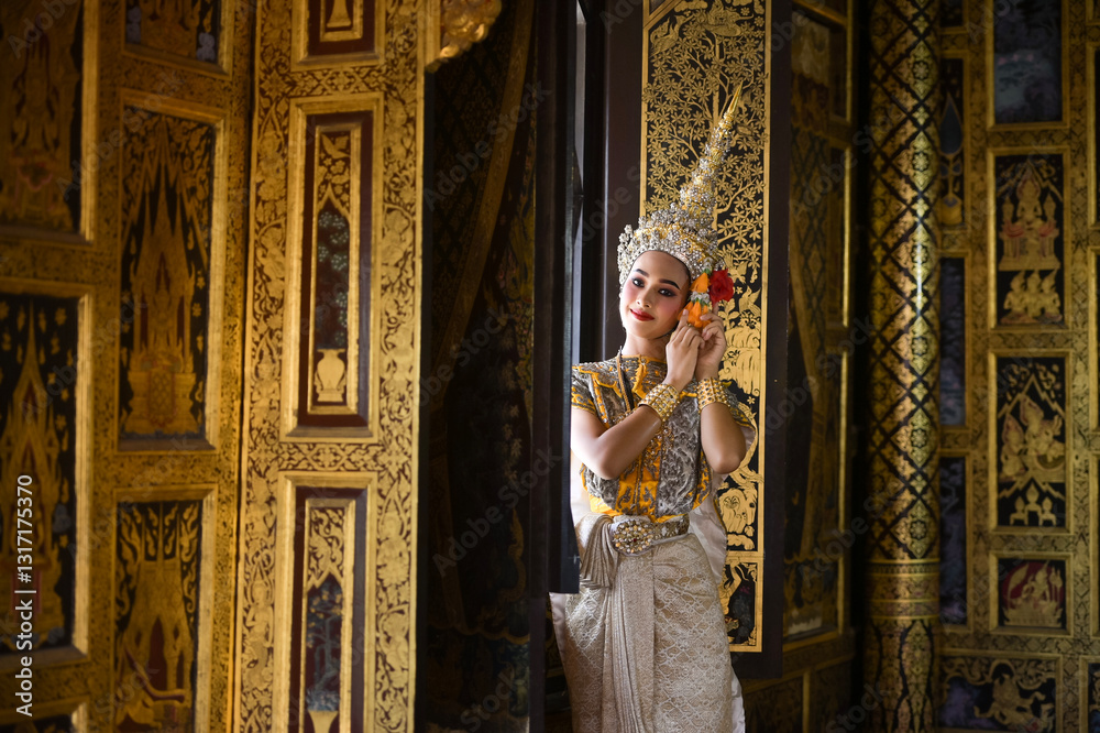 Φωτογραφία Art culture Thailand Dancing in masked khon in literature ramayana,thailand cult