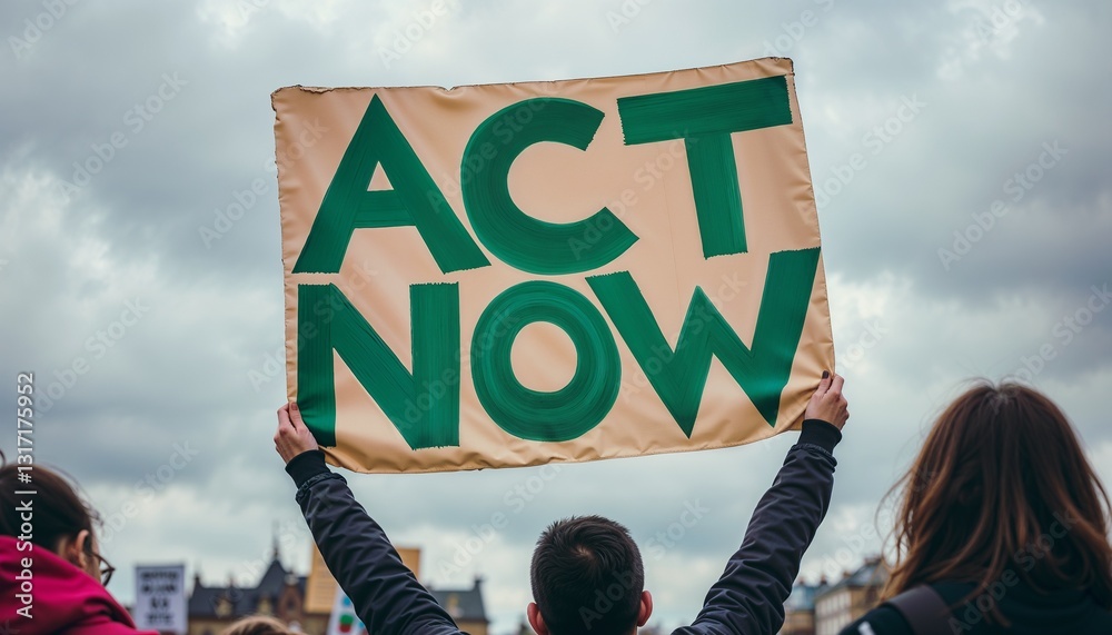 Activist holding