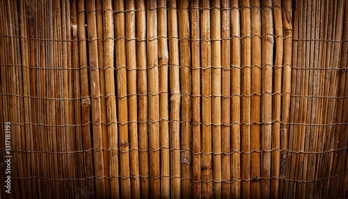 woven bamboo background used for fences or walls