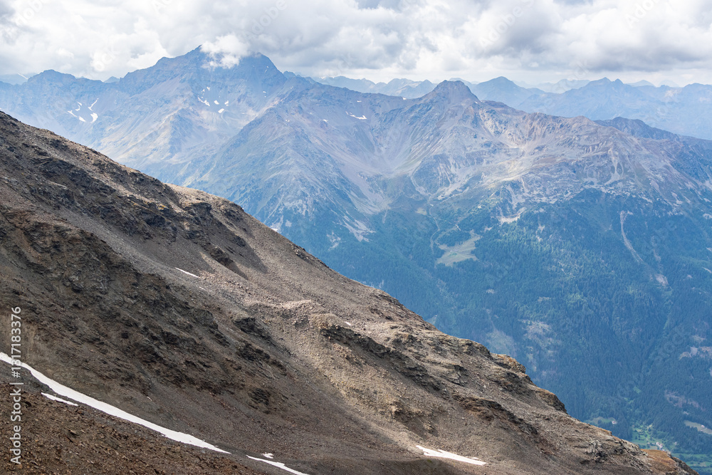 View of the beautiful landscape of Bormio View of the beautiful landscape of Bormio