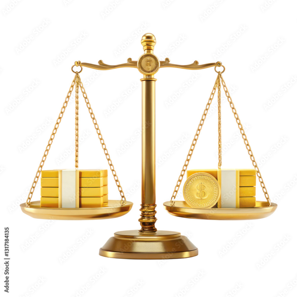 balance scale weighing cryptocurrency and traditional currency, symbolizing value comparison balance scale weighing cryptocurrency and traditional currency, symbolizing value comparison