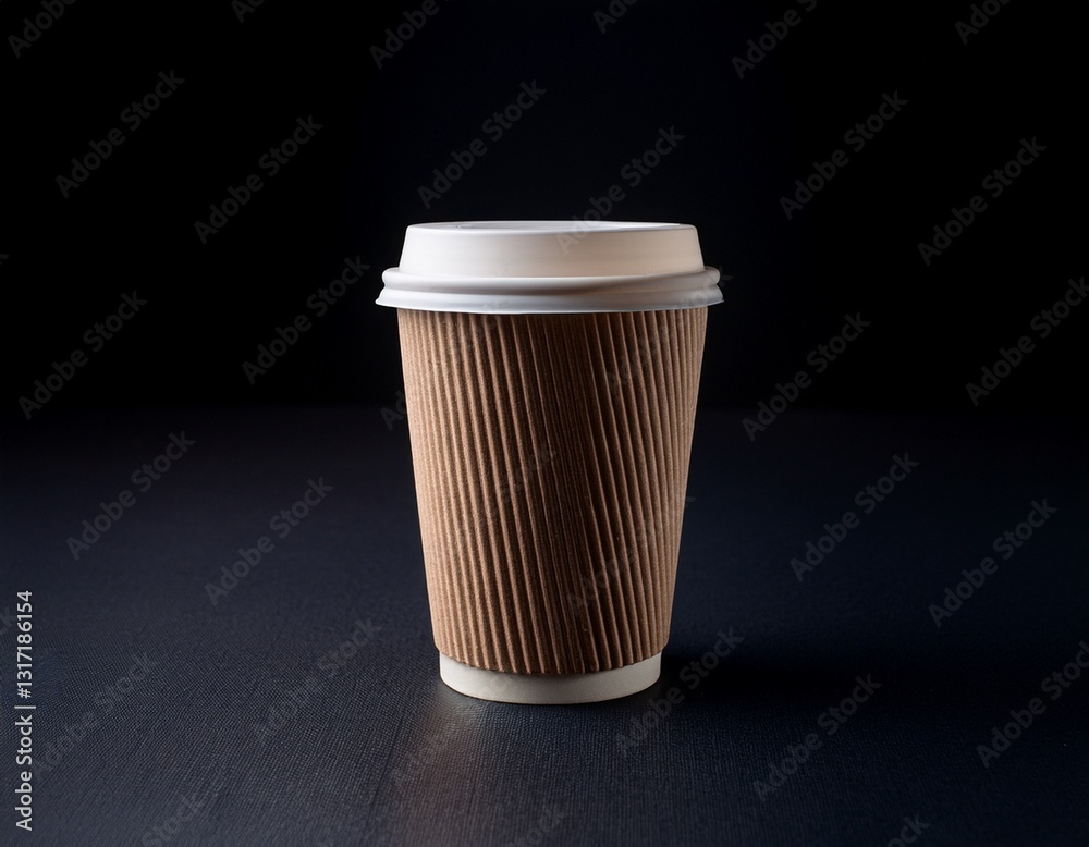 paper cup of coffee on a dark background paper cup of coffee on a dark background