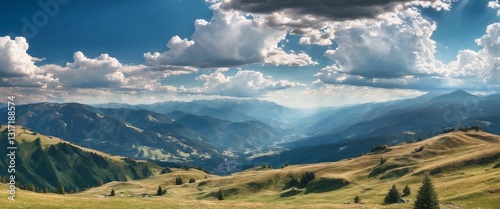 Obraz na płótnie Summer mountain landscape w salonie