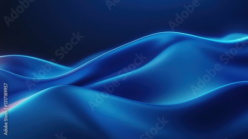 Wallpaper Mural abstract background with deep sea waves and light reflections in dark blue shades smooth gradients     and immersive vibe Torontodigital.ca