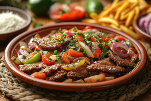 Authentic Lomo Saltado – Peruvian Stir-Fried Beef with Vegetables and Fresh Herbs