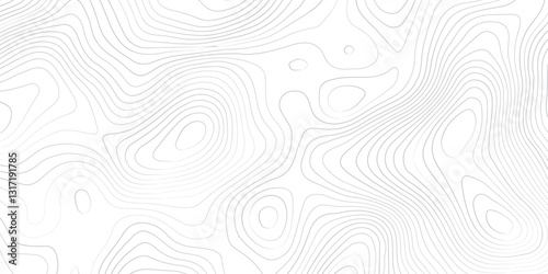 Abstract Contour Mapping Featuring Fluid Wave Curves, Elevation Lines, and Seamless Topographic Patterns for a Modern Cartography Style
