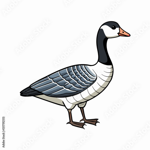 goose on a white background