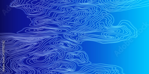 Highly Detailed Abstract Wave Curve Topo Grid Map with Complex Geographic Contour Line Patterns for Advanced Mapping Designs
