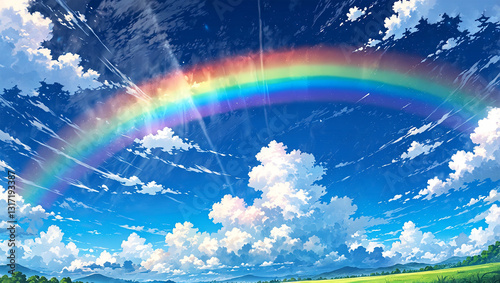 image background beautyful sky anime style