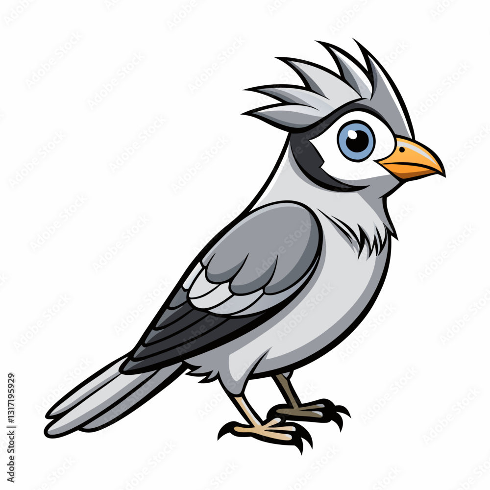 vector illustration of a gray jay vector illustration of a gray jay