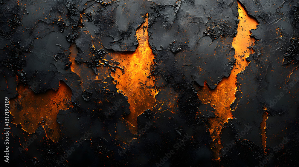 Textured Earthy Abstract: A compelling abstract composition, with a weathered, textured surface revealing a mesmerizing interplay of dark tones and a fiery. Textured Earthy Abstract: A compelling abstract composition, with a weathered, textured surface revealing a mesmerizing interplay of dark tones and a fiery.