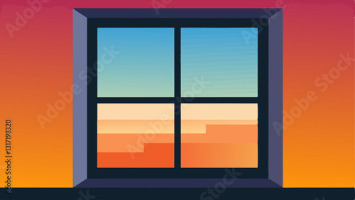 Sunny Day Contrast A closeup of a window on a bright sunny day with a visible gradient transition from clear at the top to dark at the bottom emphasizing the dynamic shading