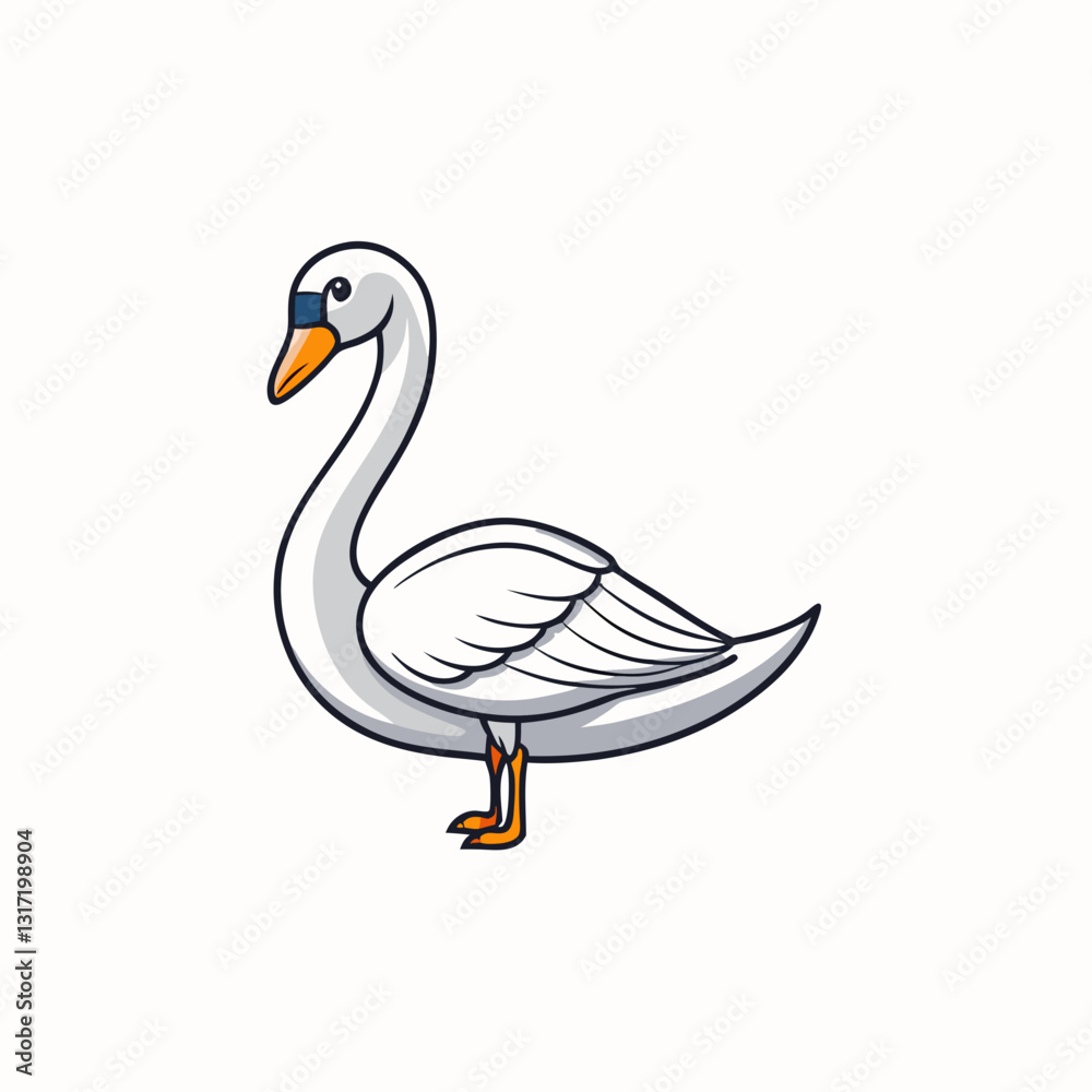 vector illustration of a swan vector illustration of a swan