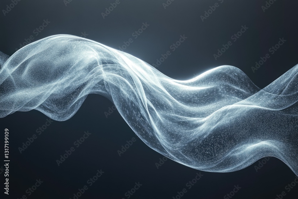 Abstract flowing light particles, ethereal and elegant, creating a dynamic visual wave. Abstract flowing light particles, ethereal and elegant, creating a dynamic visual wave.