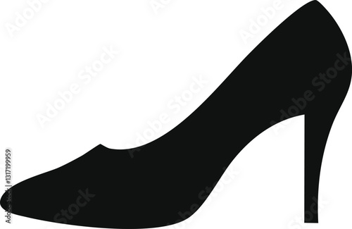 High Heel Silhouette Design Vector Illustration Clipart